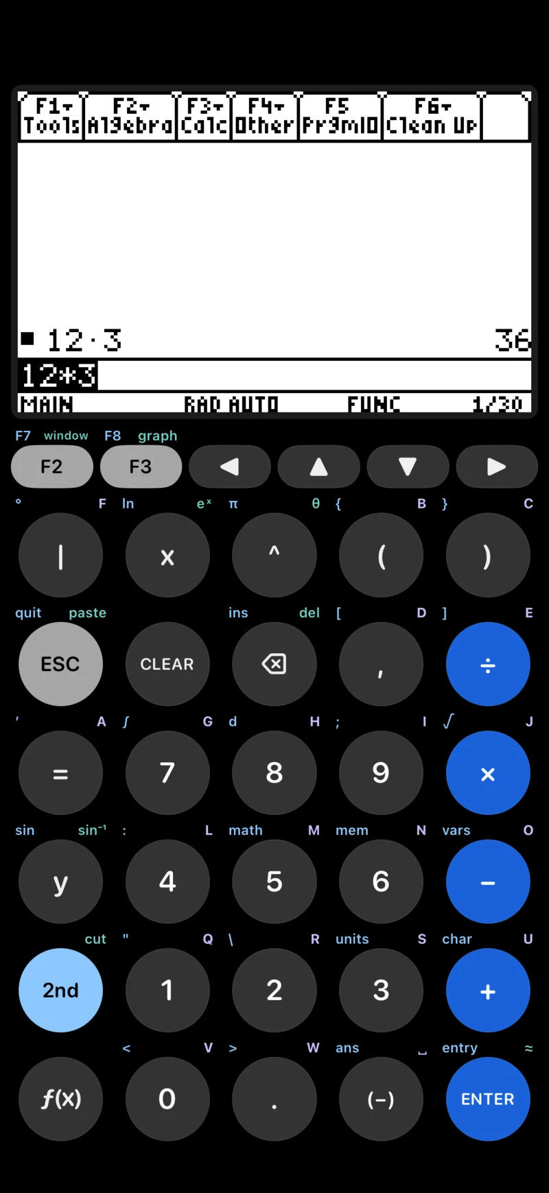 The Student keypad